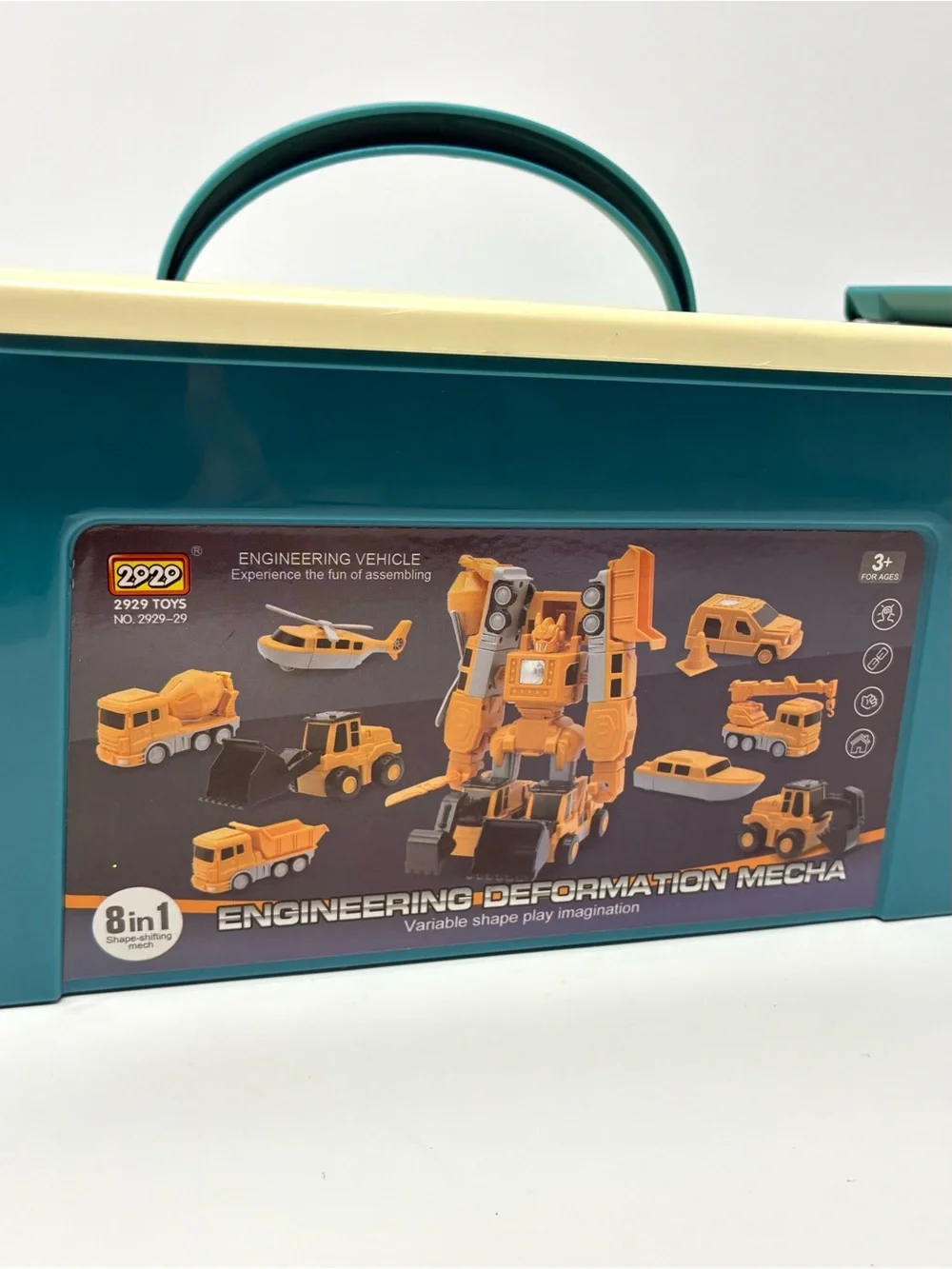 2929 Toys Magnetic Transform Engineering Car Building Set 35 PCS  For Kids Robot